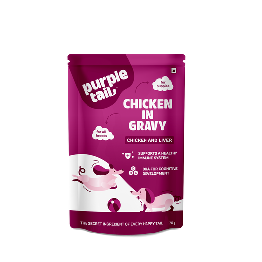 CHICKEN IN GRAVY FOR PUPPIES TOTAL 350Grm (5Pcs * 70Grm Each)