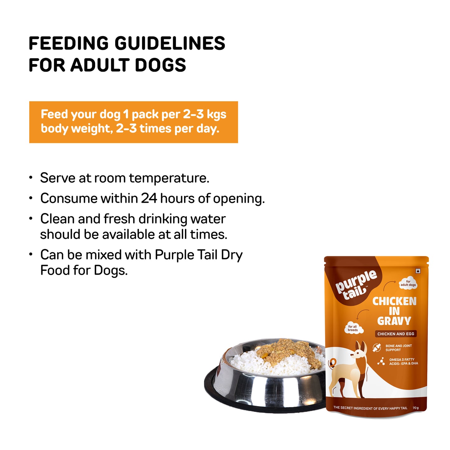 CHICKEN IN GRAVY FOR ADULT DOGS TOTAL 350Grm (5Pcs * 70Grm Each)